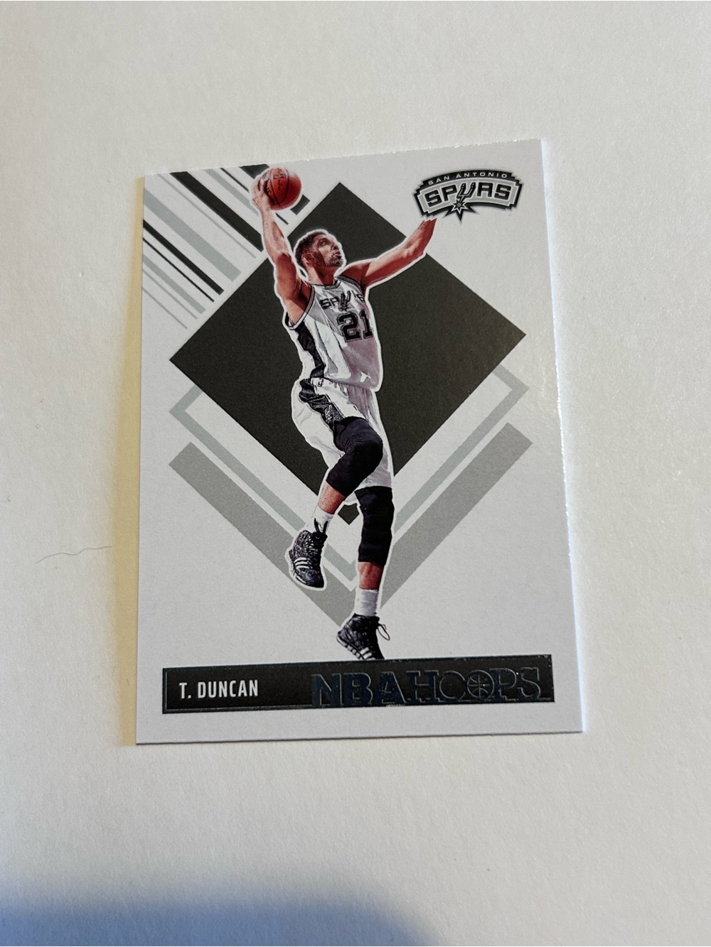 Panini Black & White San Antonio Spurs Tim Duncan Card
